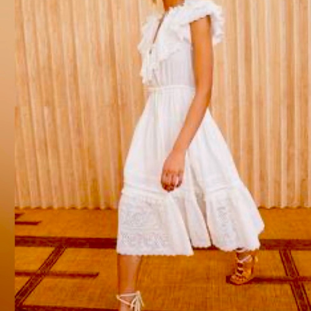 NWT Ulla Johnson Yvette Tiered Bridal Eyelet Midi Dress Pristine